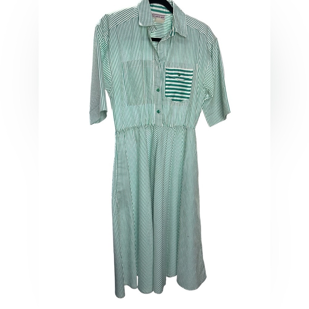 Striped Green Dress - Picture 5 of 6